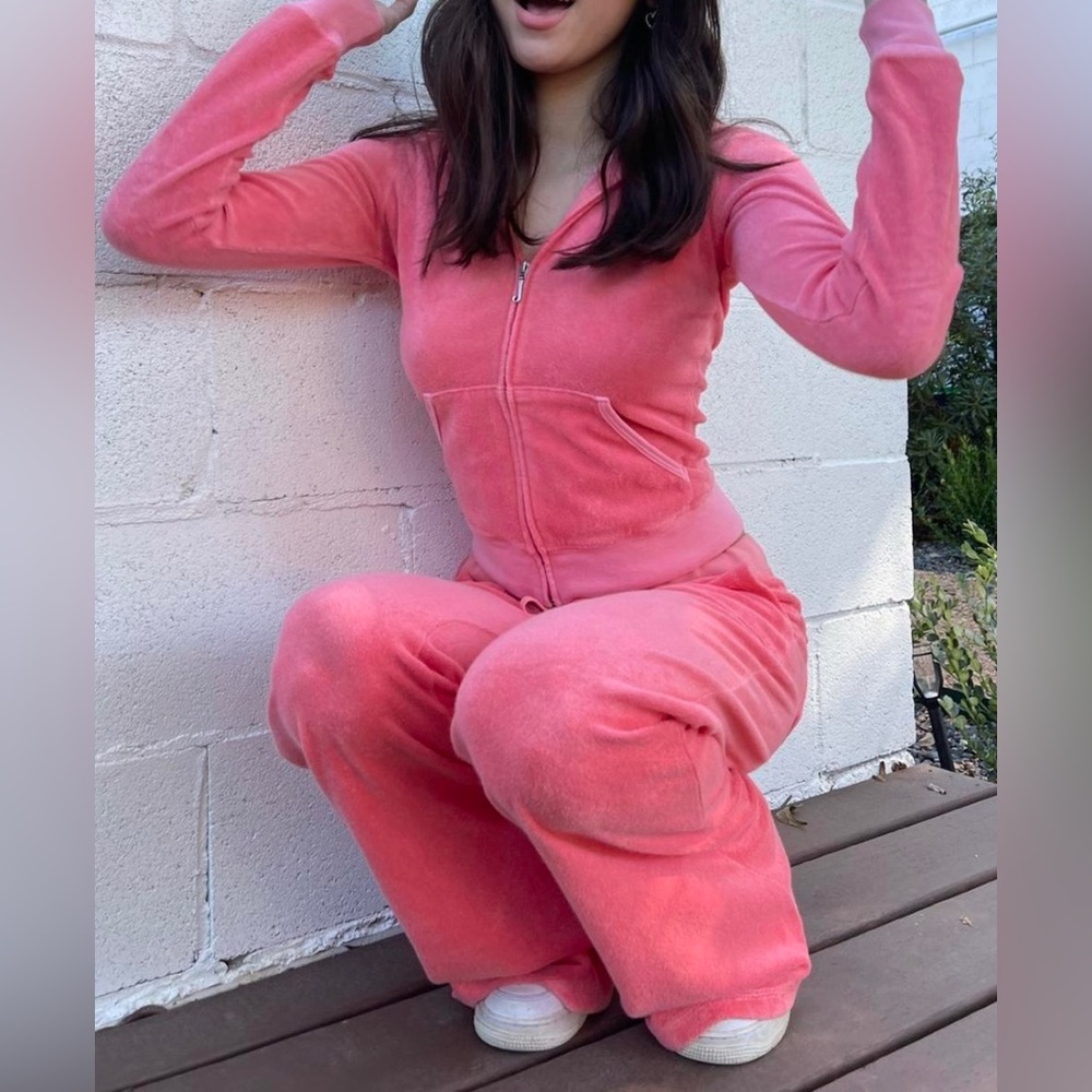 Juicy couture tracksuit velour pink